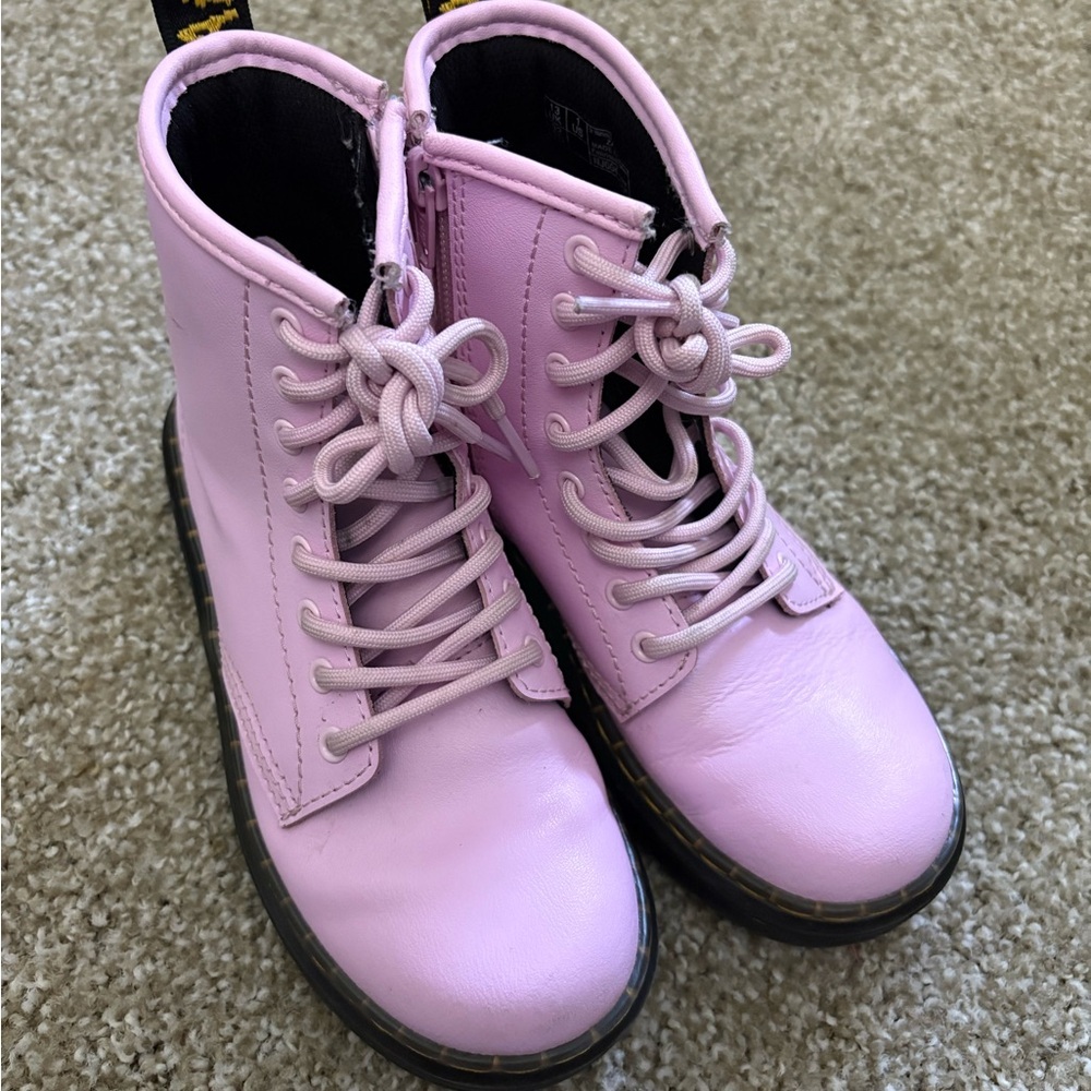 Dr. Martens Light Purple Leather Boots - Picture 2 of 5